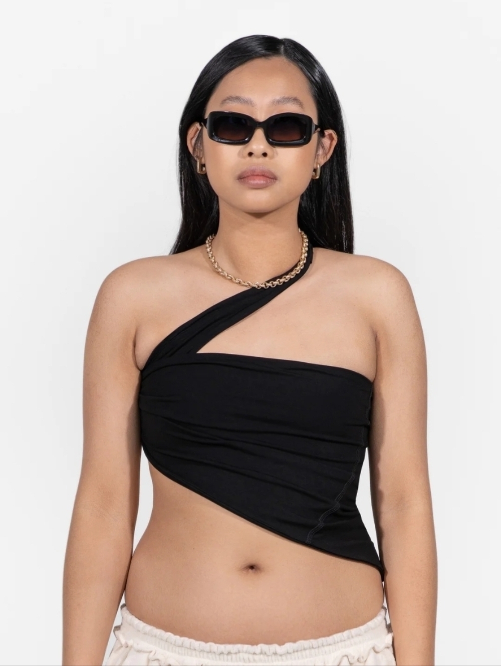 Multi-way Black Bandana Scarf Top - Picture 8 of 10